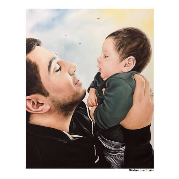 custom portrait painting from photo Leicester